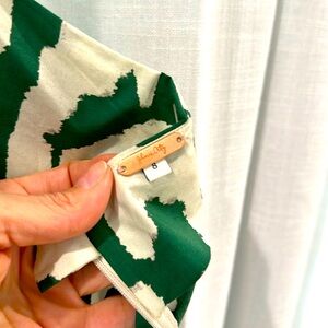 Johanna Ortiz Printed Green & Cream Cotton Dress